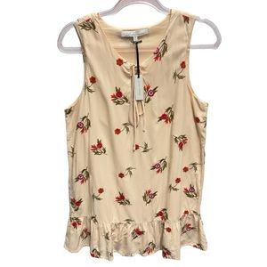 Lovers+Friends Embroidered Floral Ruffle Tiered Mini Dress